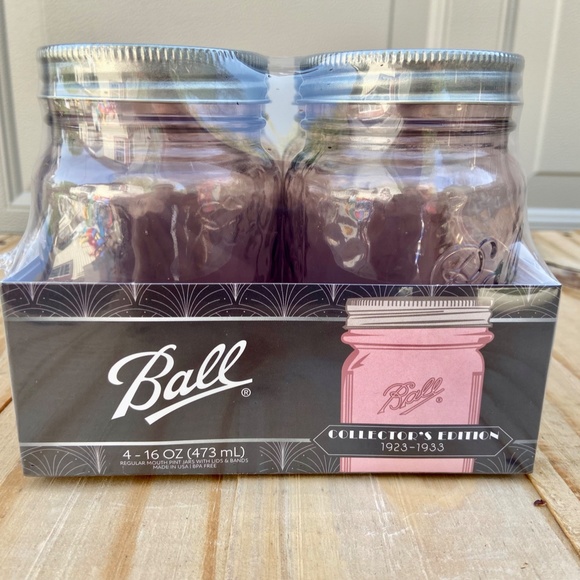 PINK vintage style Ball Mason jar, Pint Size - NEW!  Rose depression glass - Picture 11 of 11